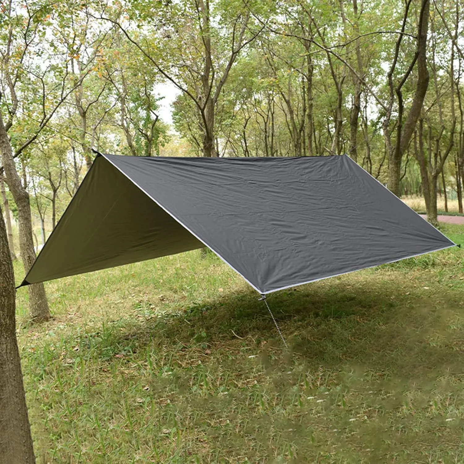 1 Set of Outdoor Camping Tent Canopy Sun and Rainproof Sunshade pergola Ultra-Light Portable Oxford Cloth Camping Supplies Picnic Dew Camping Equipment Black