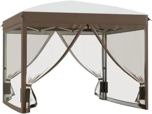 10' X 10' Pops Up Canopy Tent with Netting Foldable Gazebo Tents for Parties Height Adjustable for Outdoor Patio Crea