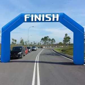 20Ft Inflatable Arch Inflatable Start Finish Line Arch with Blower,Outdoor Inflatable Archway for Party,5K Race,Advertising Commerce,School Sport Blue
