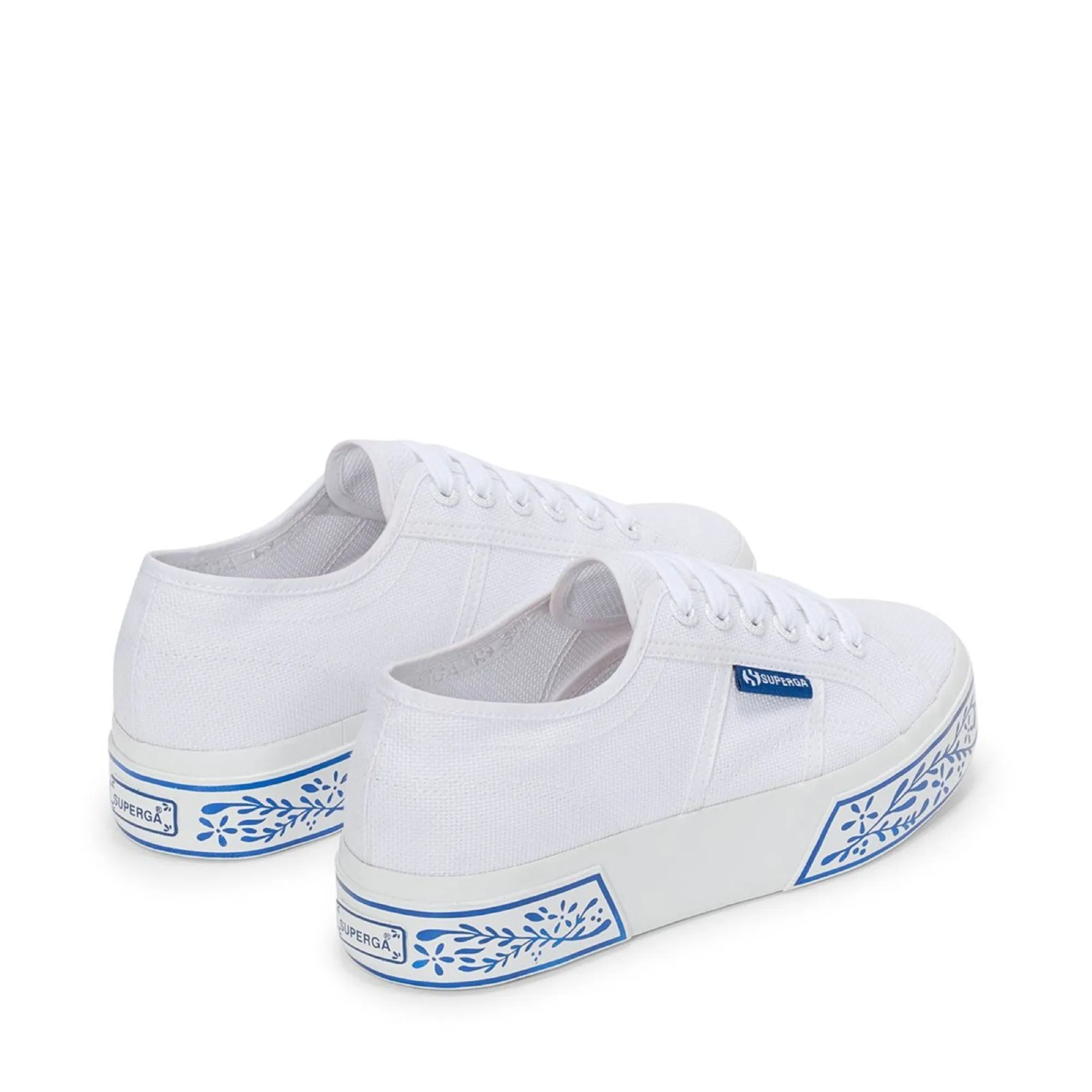 2740 Ceramic Print - White Blue Ceramic
