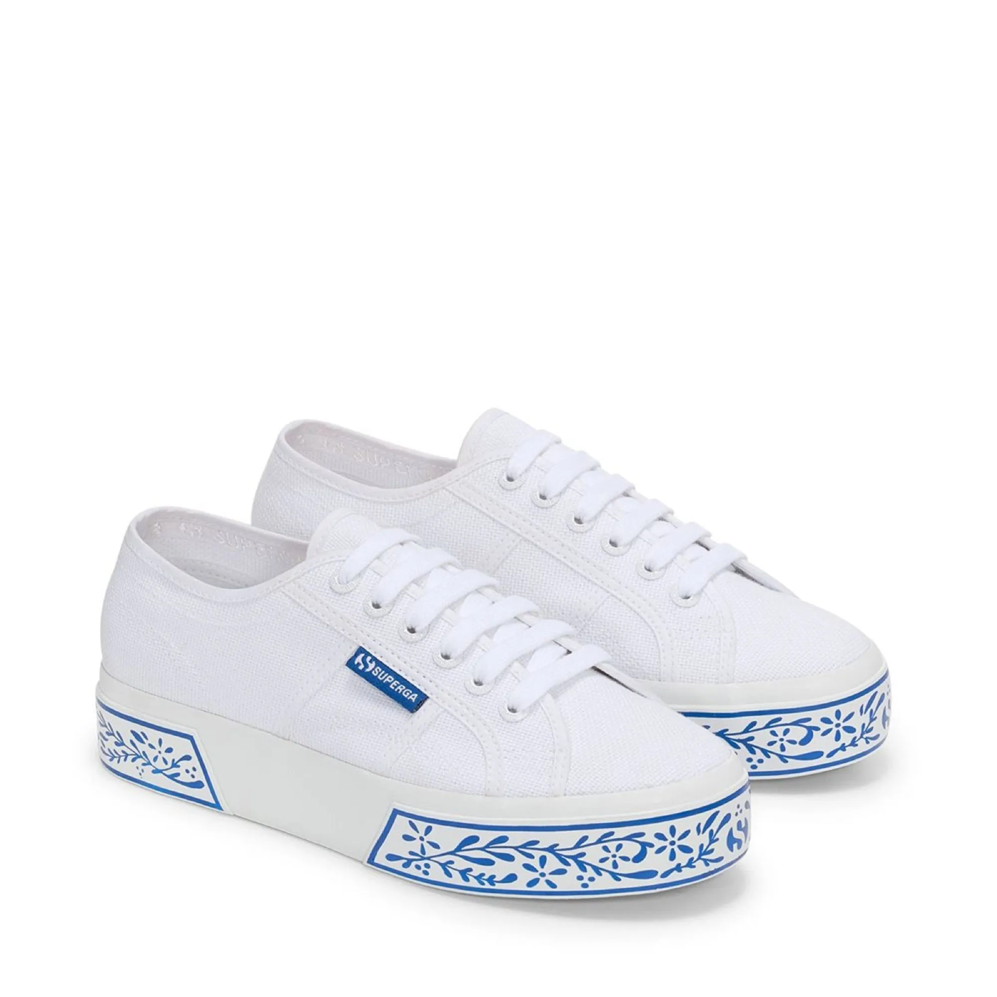 2740 Ceramic Print - White Blue Ceramic