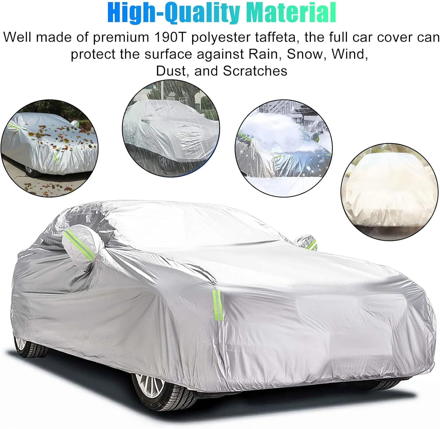 5-Layer All-Weather Waterproof Light-Weight Car Cover for Acura ILX.Full Car Cover Outdoor Waterproof Sun Rain Snow Hail Protection,with a Free Storage Bag (Silver 2013-2015)