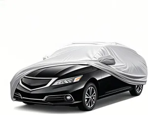 5-Layer All-Weather Waterproof Light-Weight Car Cover for Acura ILX.Full Car Cover Outdoor Waterproof Sun Rain Snow Hail Protection,with a Free Storage Bag (Silver 2013-2015)