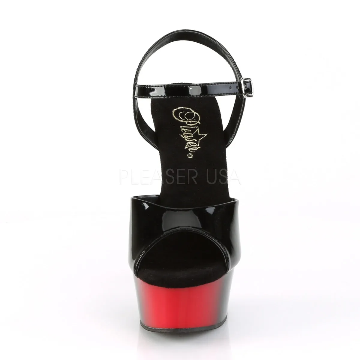 6 Inch Heel DELIGHT-609BR Black Pat Red