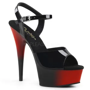6 Inch Heel DELIGHT-609BR Black Pat Red
