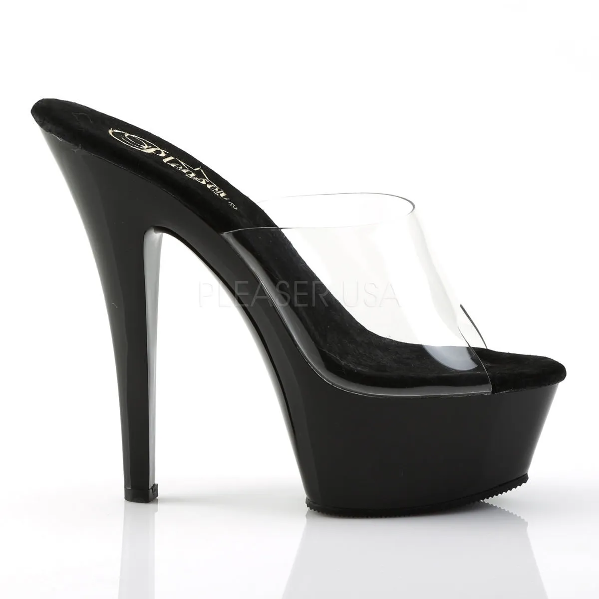 6 Inch Heel KISS-201 Clear-Black