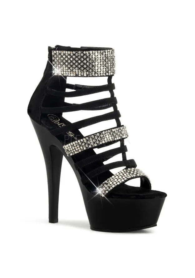 6" Heel, 1 3/4" PF Strappy Cage Sandal