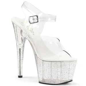 7 Inch Heel ADORE-708MG Clear