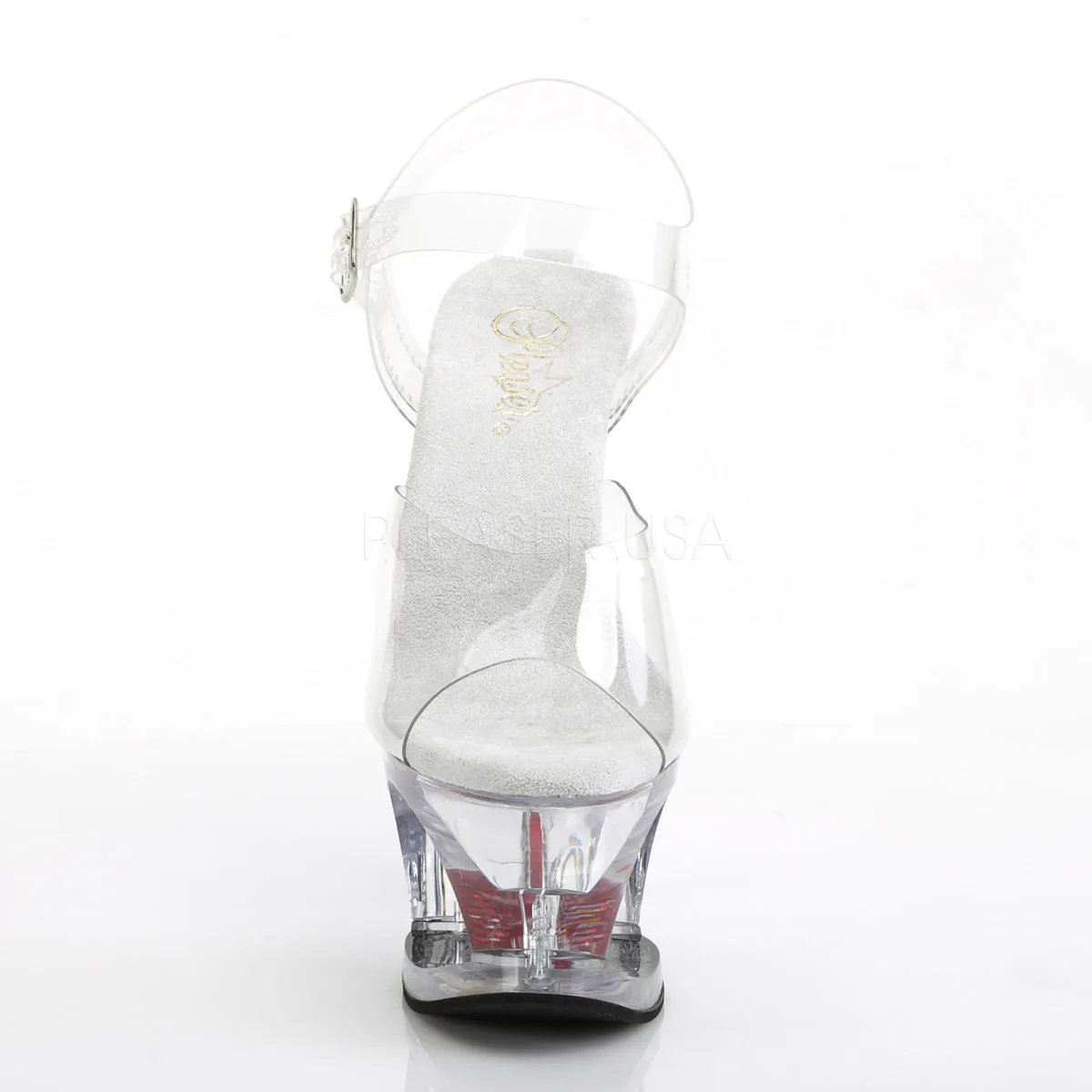 7 Inch Heel MOON-708HRS Clear Red