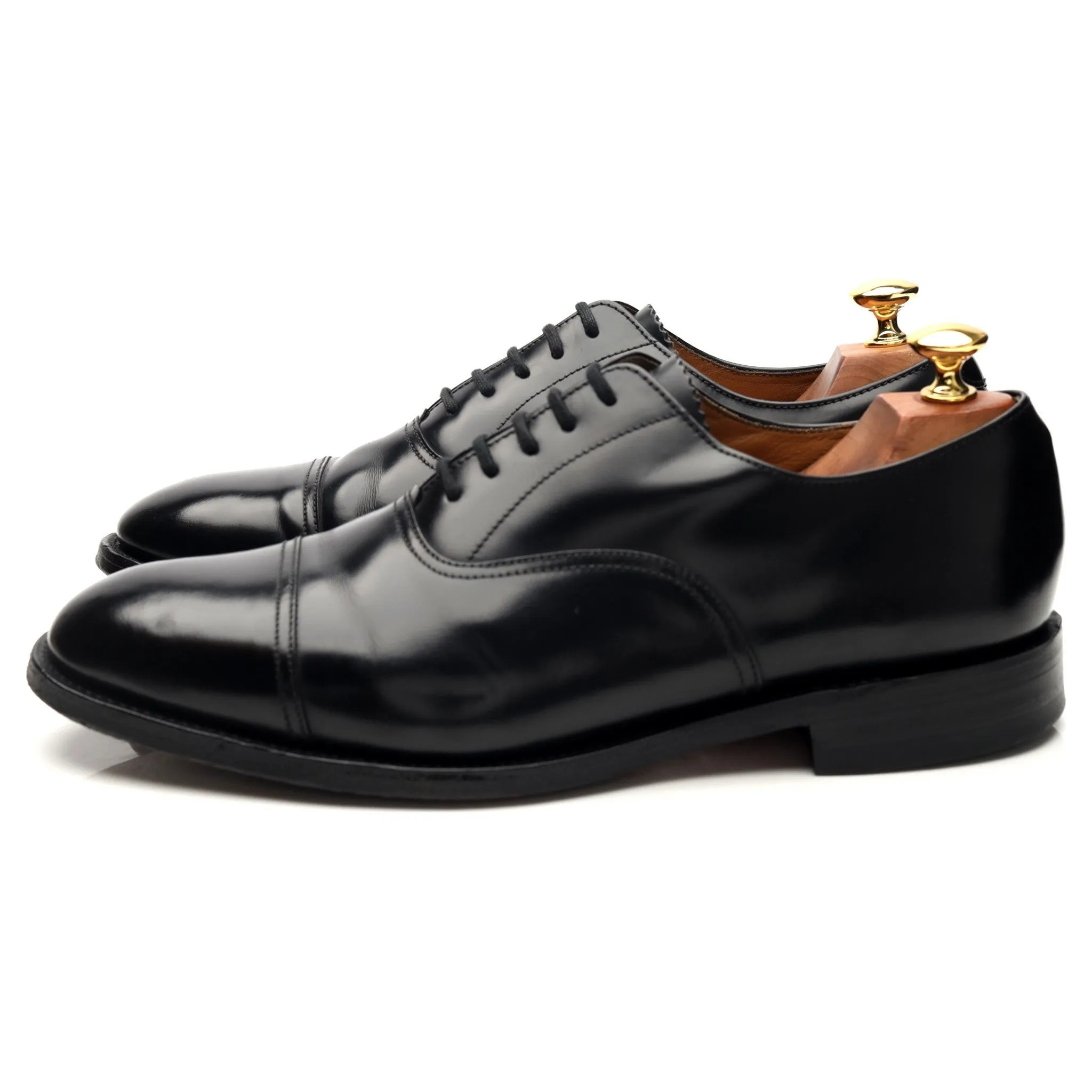 '747' Black Leather Oxford UK 9