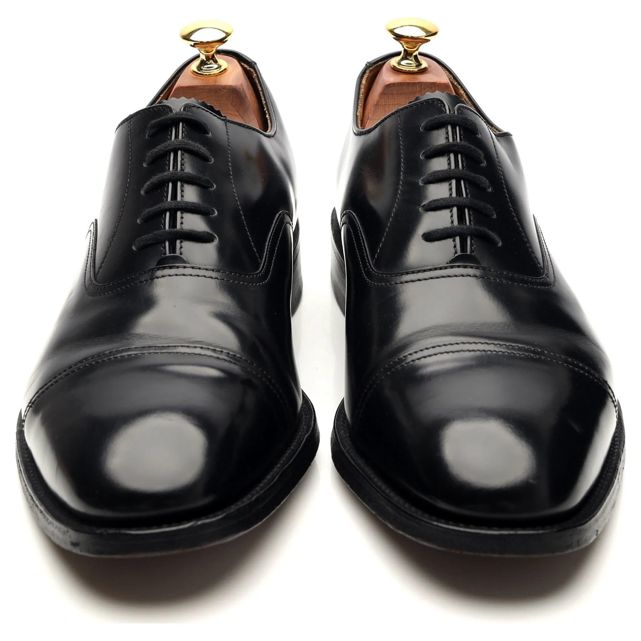 '747' Black Leather Oxford UK 9