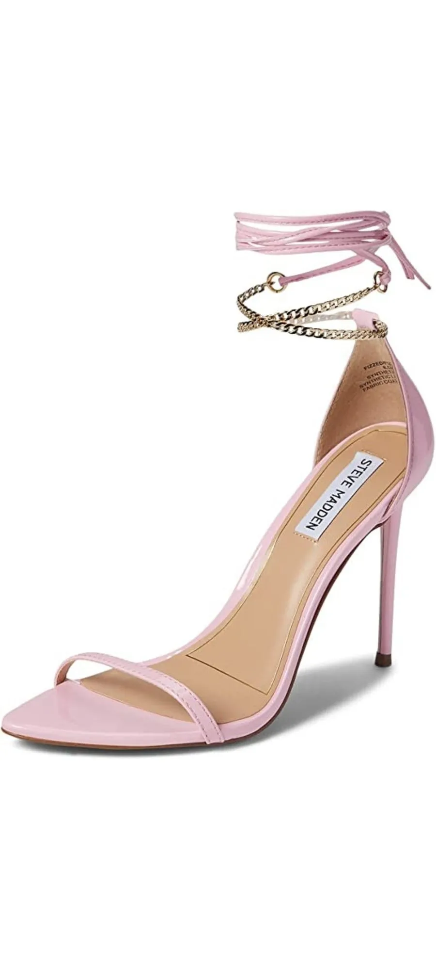 Accent Steve Detailed Pointed Madden Sandals Chain Patent Heeled Fizzed Pink Technologically advanced Returning customer offer Toe