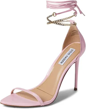 Accent Steve Detailed Pointed Madden Sandals Chain Patent Heeled Fizzed Pink Technologically advanced Returning customer offer Toe