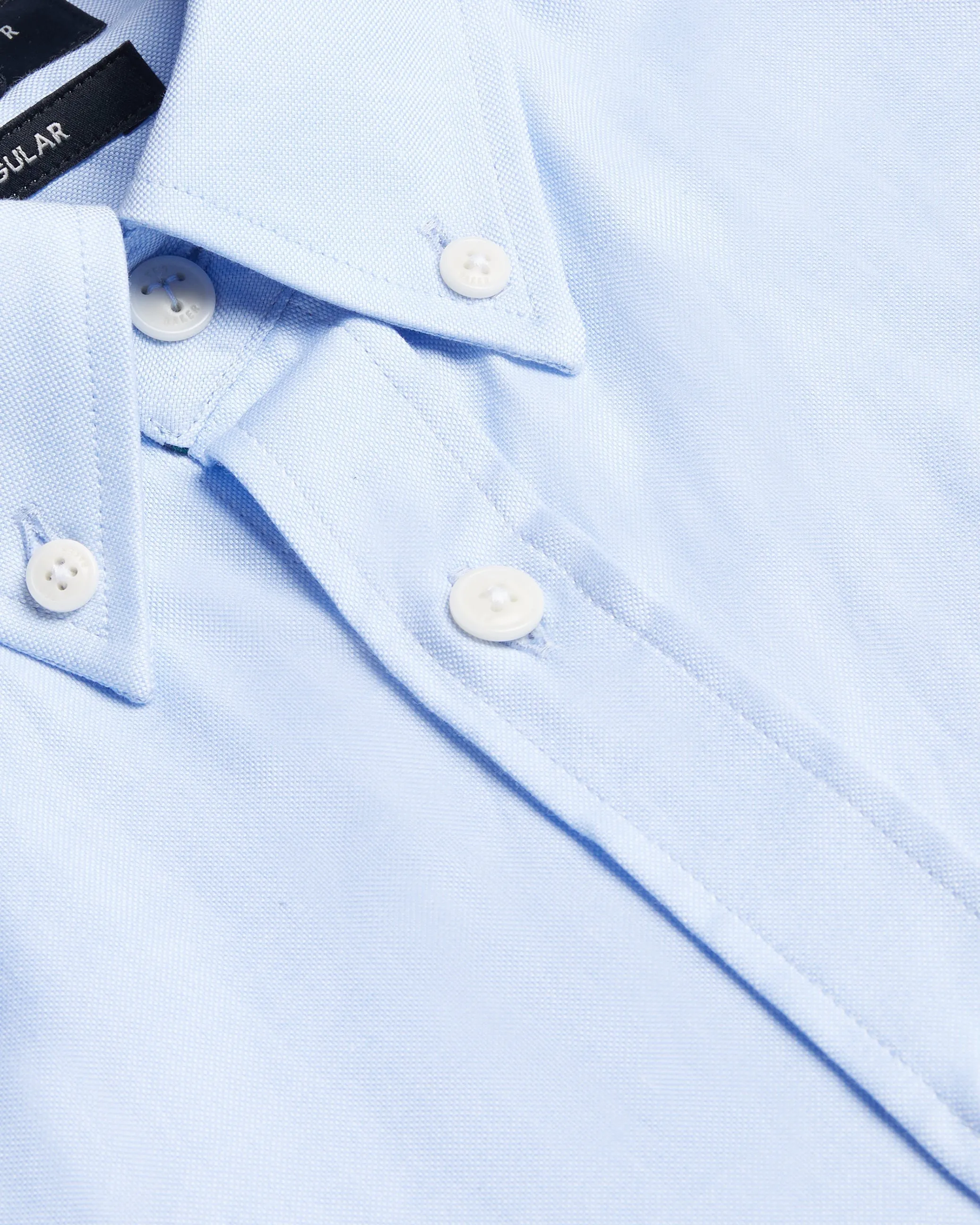 Allarde Long Sleeve Regular Branded Oxford Shirt Lt-Blue