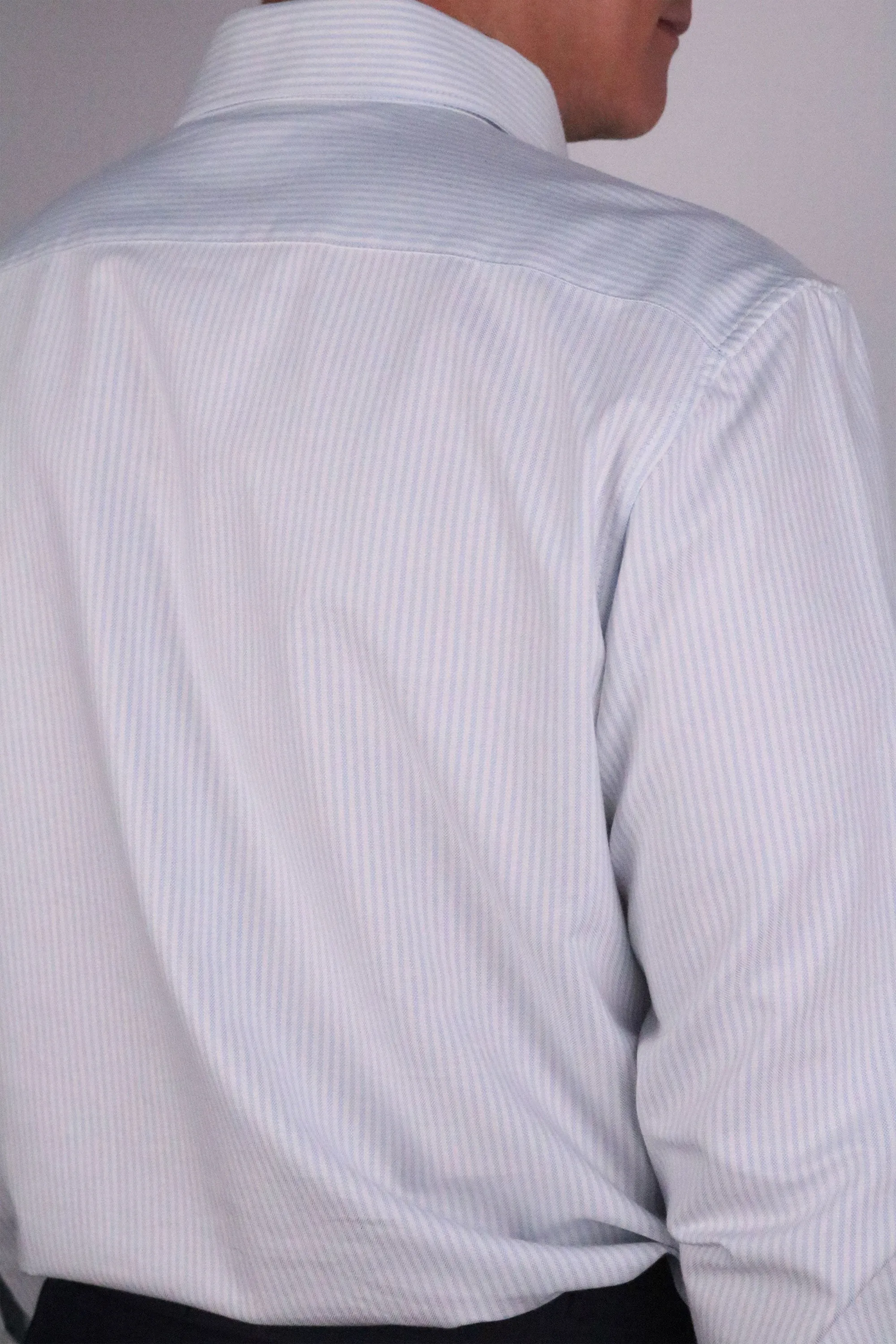 American Blue Pencil Stripe OCBD Shirt