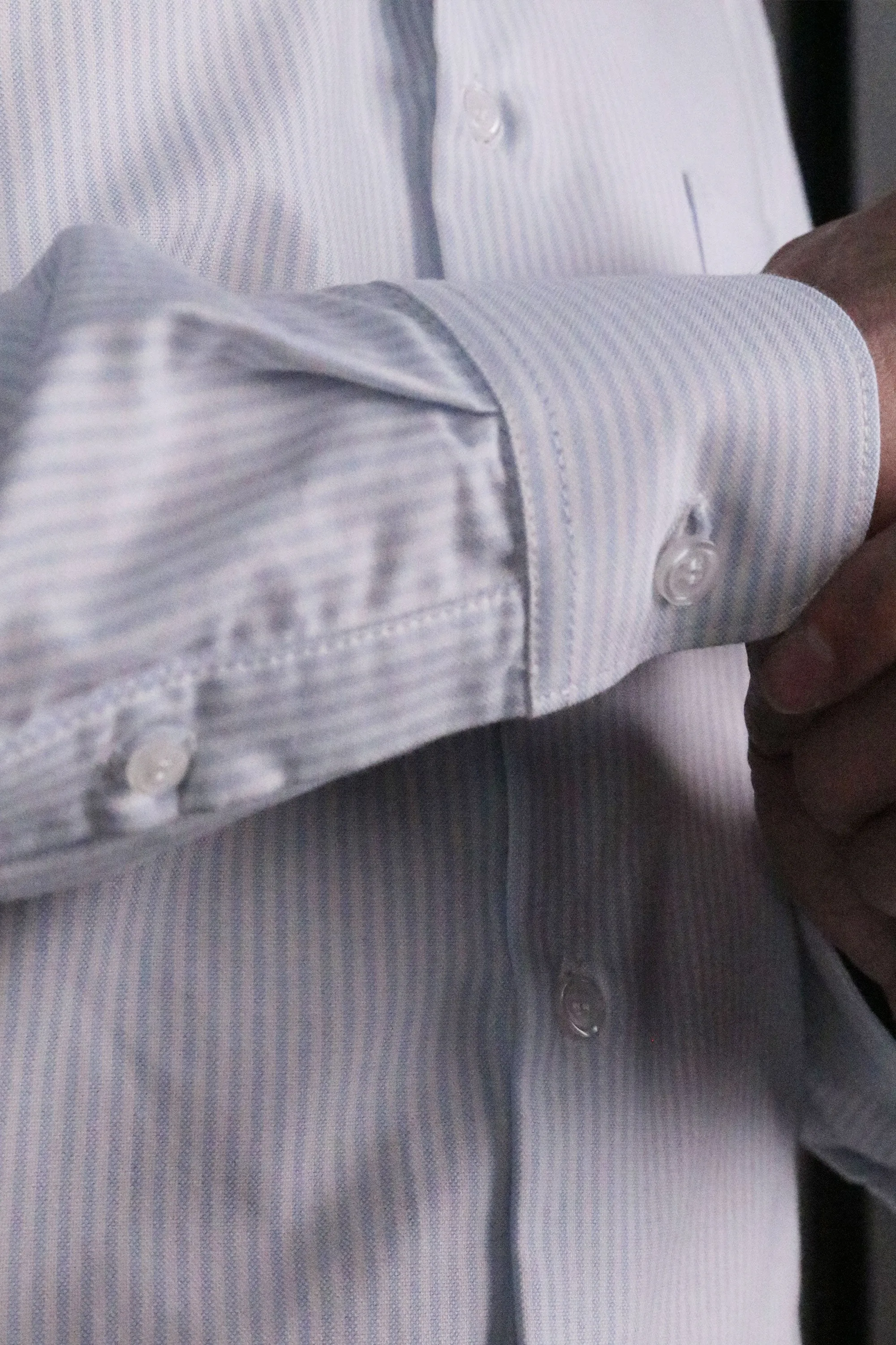 American Blue Pencil Stripe OCBD Shirt