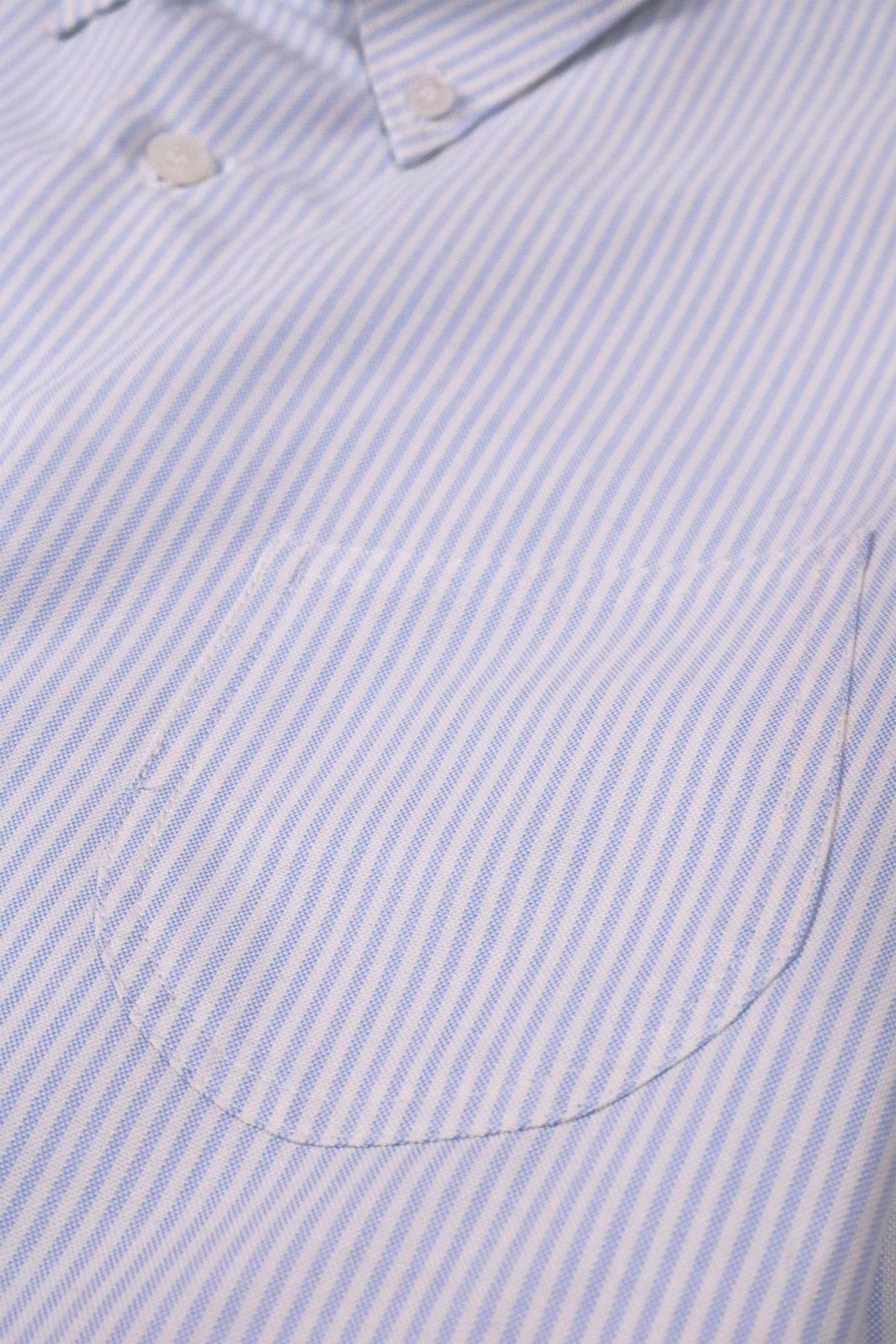 American Blue Pencil Stripe OCBD Shirt