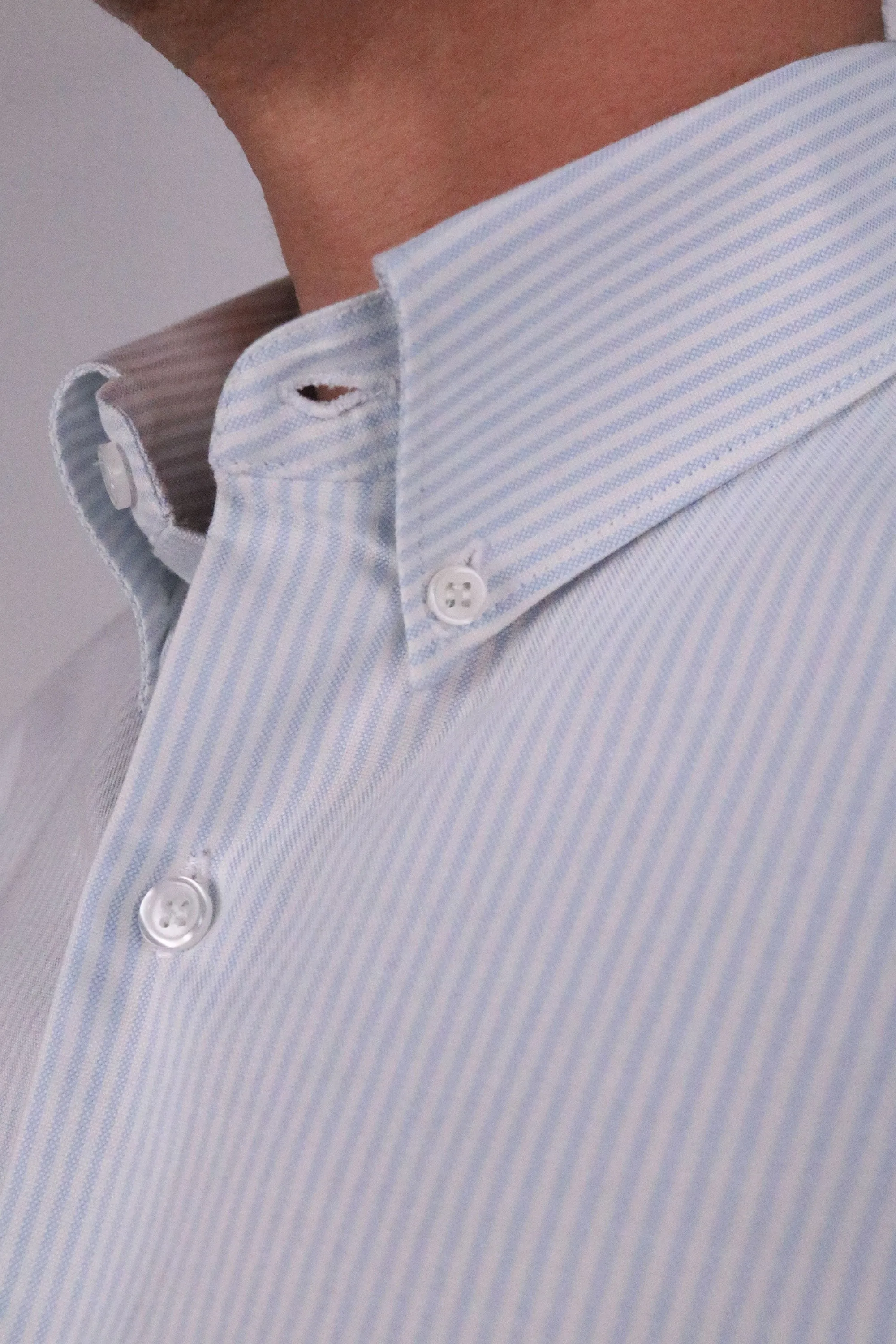 American Blue Pencil Stripe OCBD Shirt