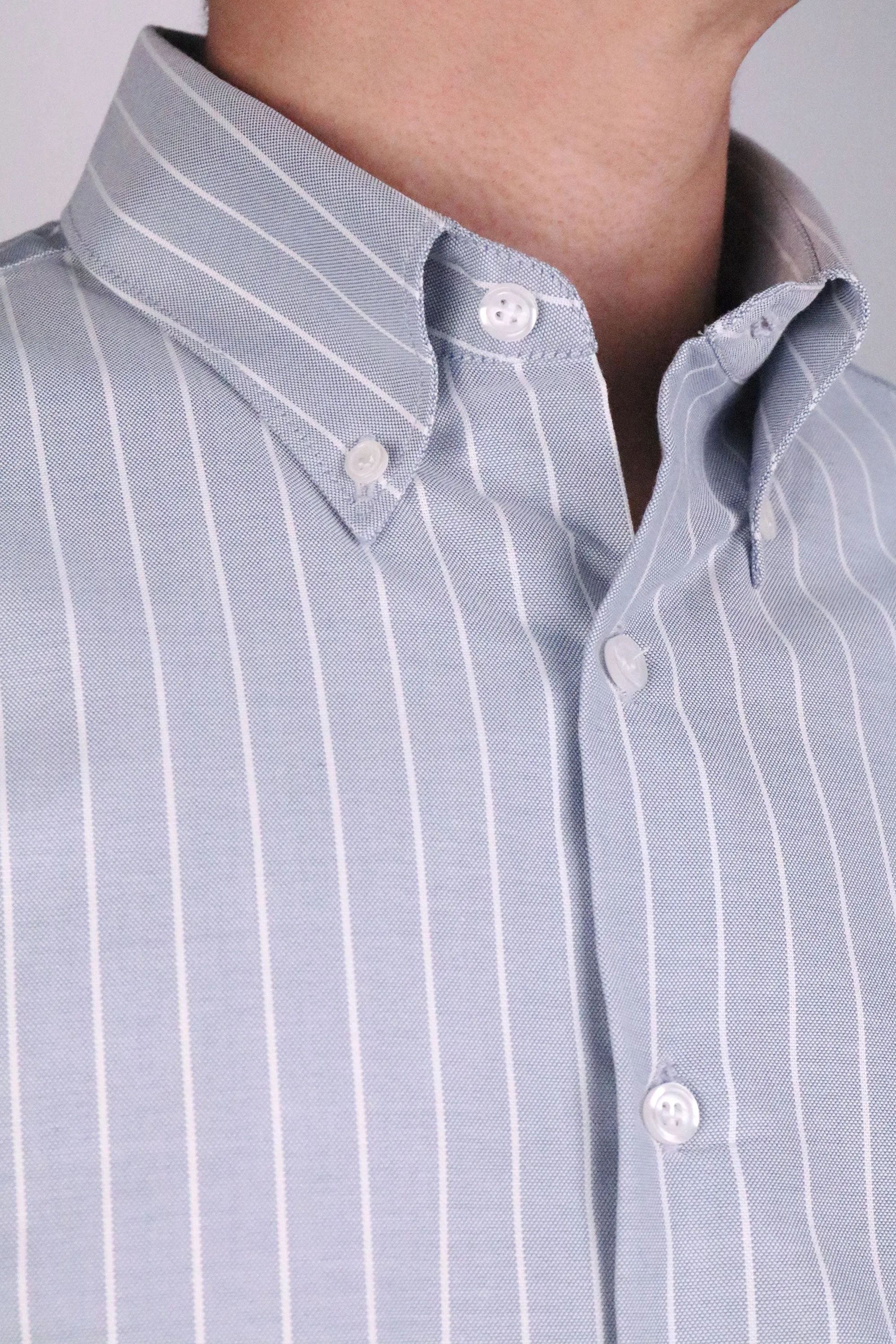 American Slate Chalk Stripe OCBD Shirt