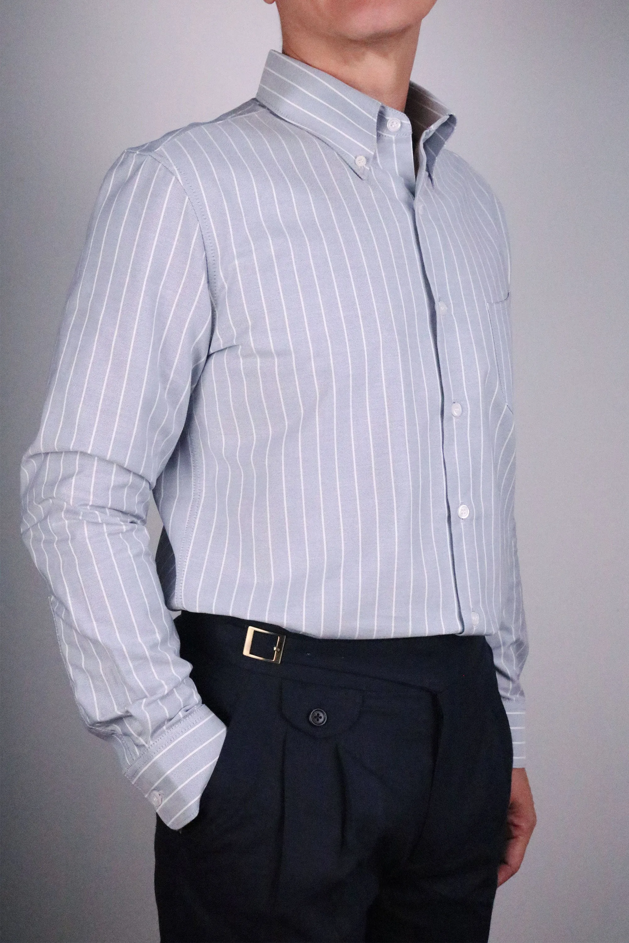 American Slate Chalk Stripe OCBD Shirt