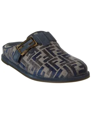 & Fendi Ff Jacquard Hassle-free delivery Suede Smart-enabled Logo Mule
