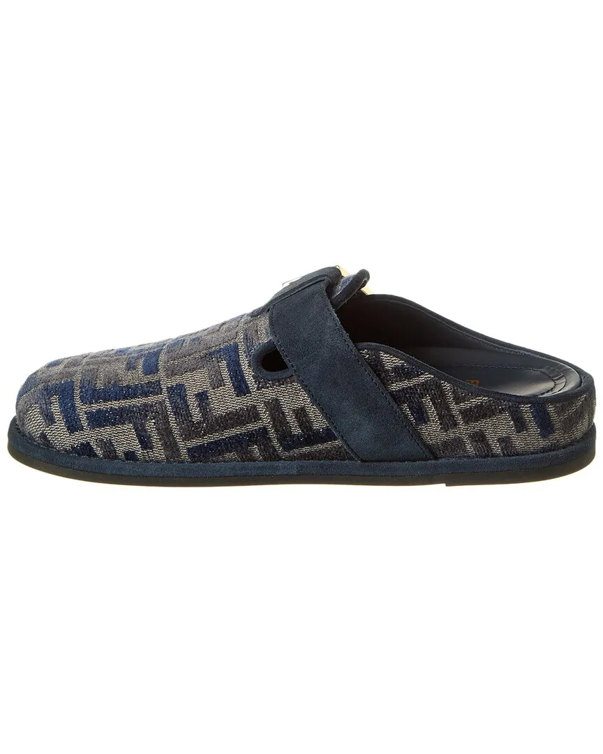 & Fendi Ff Jacquard Hassle-free delivery Suede Smart-enabled Logo Mule