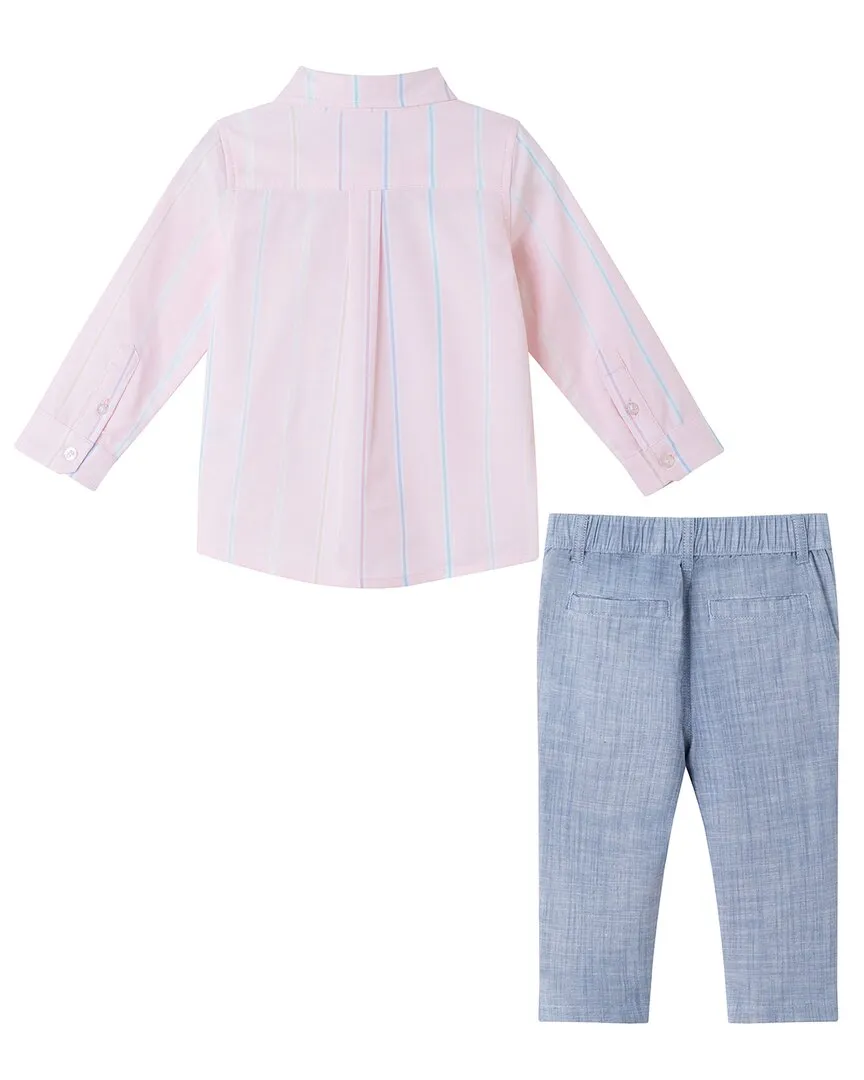 Andy & Evan Oxford Striped Button-Down Set