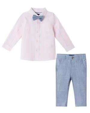 Andy & Evan Oxford Striped Button-Down Set