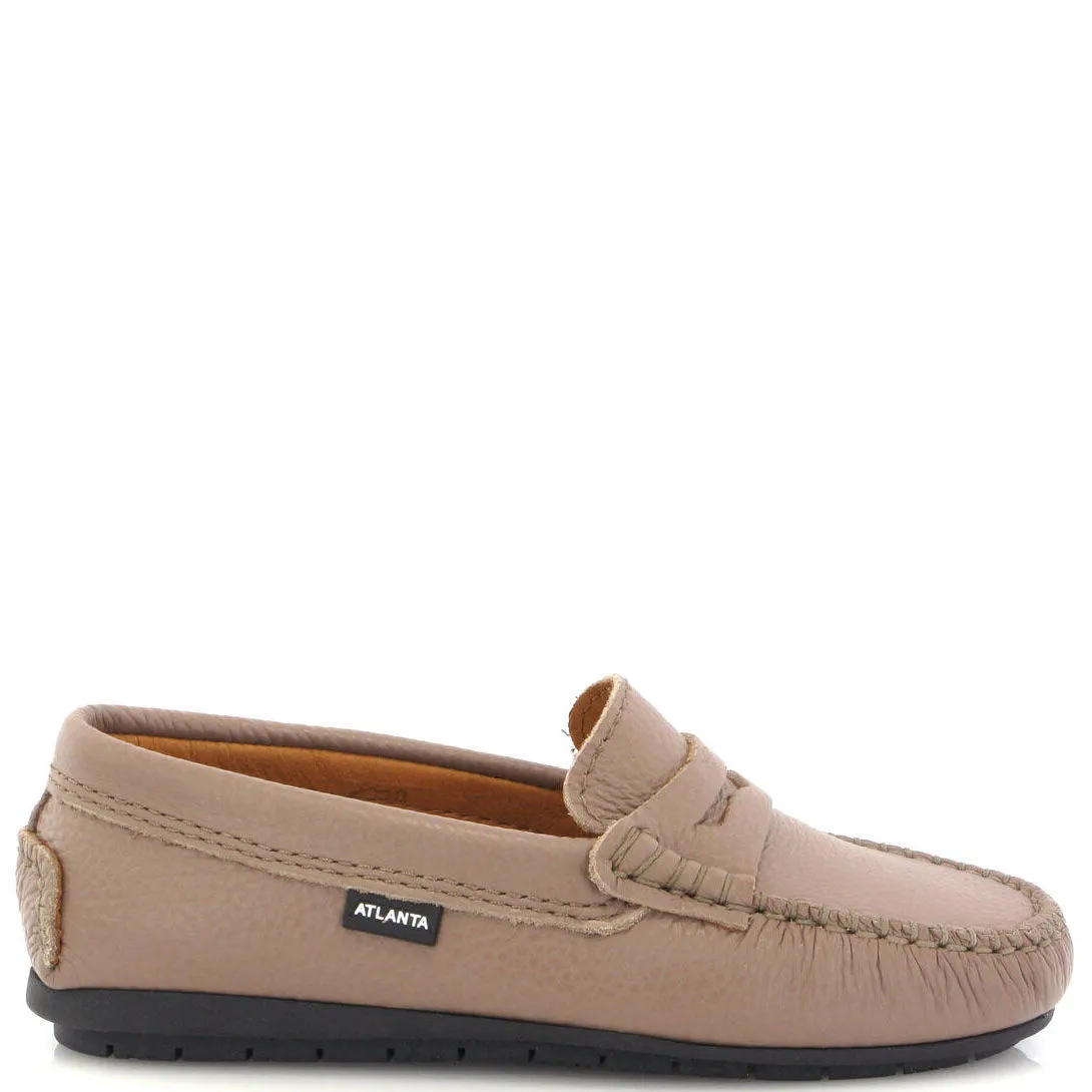 Atlanta Mocassin Earth Grainy Penny Loafer