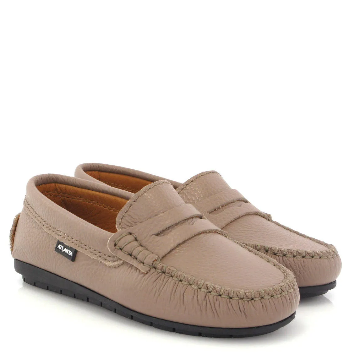 Atlanta Mocassin Earth Grainy Penny Loafer