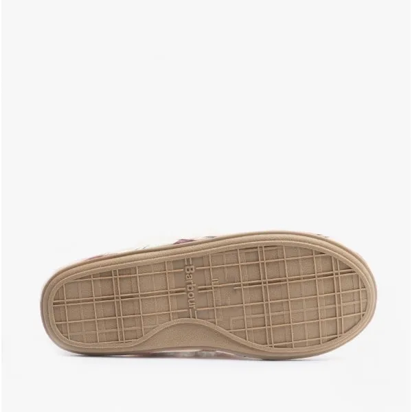 Barbour LYDIA Womens Faux Suede Mule Slippers Pink