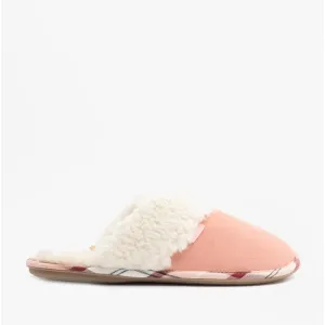 Barbour LYDIA Womens Faux Suede Mule Slippers Pink