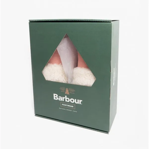 Barbour LYDIA Womens Faux Suede Mule Slippers Pink