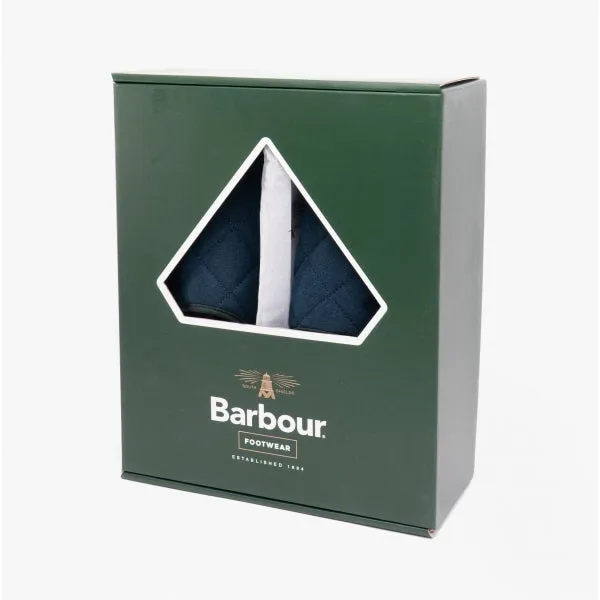 Barbour SWINBURNE Mens Wool Mule Slippers Navy