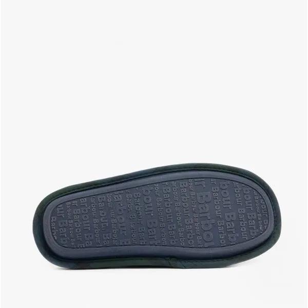 Barbour SWINBURNE Mens Wool Mule Slippers Navy