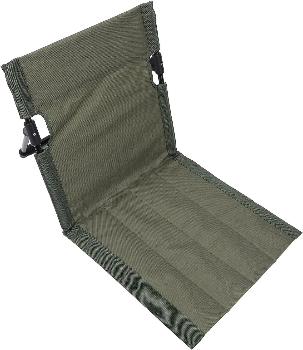 Beach Floor Chair, Breathable Aluminum Tube Folding Adjustable Back Support Portable Camping Floor Chair for Fishing (Green)