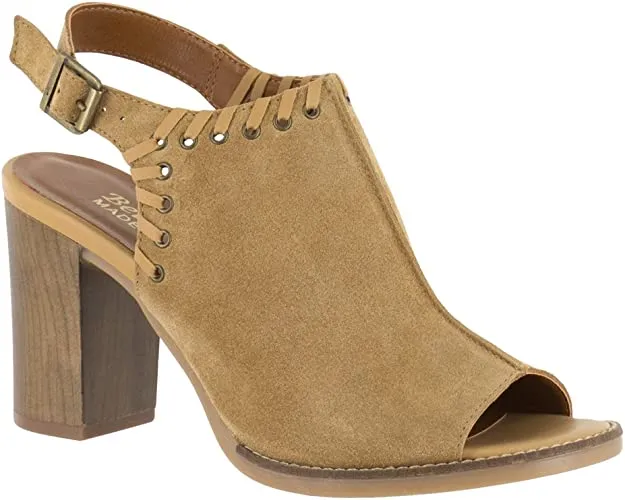 Bella Vita Womens Ora-Italy Peep Toe Casual Mule Sandals