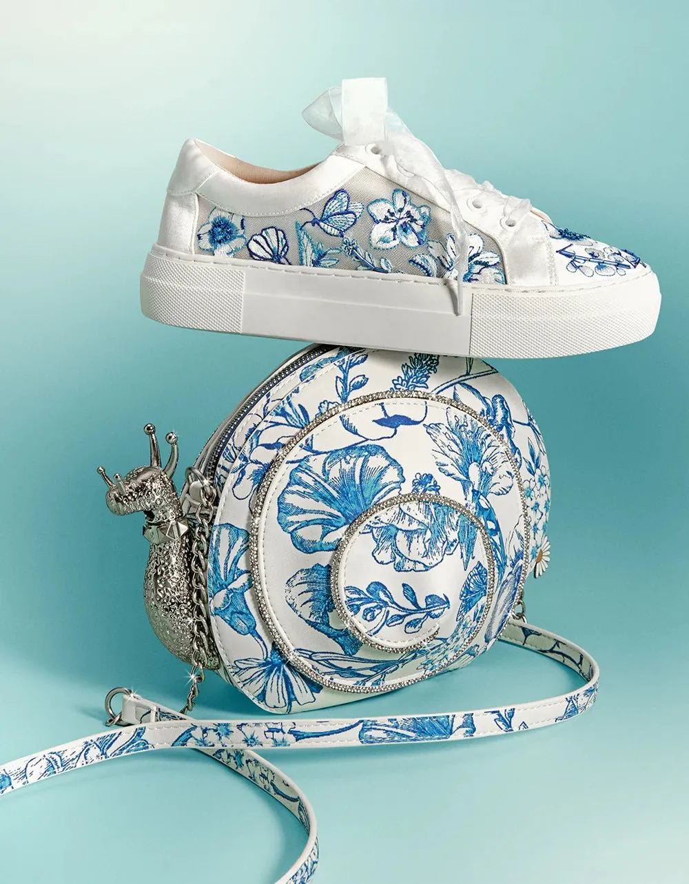 Betsey Johnson Nino Blue Floral Sneaker