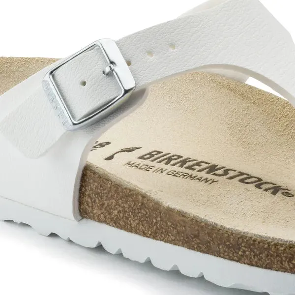 BIRKENSTOCK - GIZEH TOE-POST MULE - WHITE LEATHER