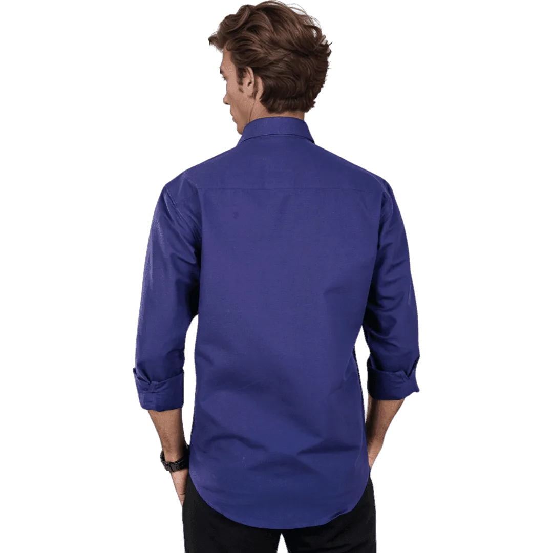 Botticelli Men Maroon Partywear Shirt - Chest Embroidery Formal Shirts (5271)