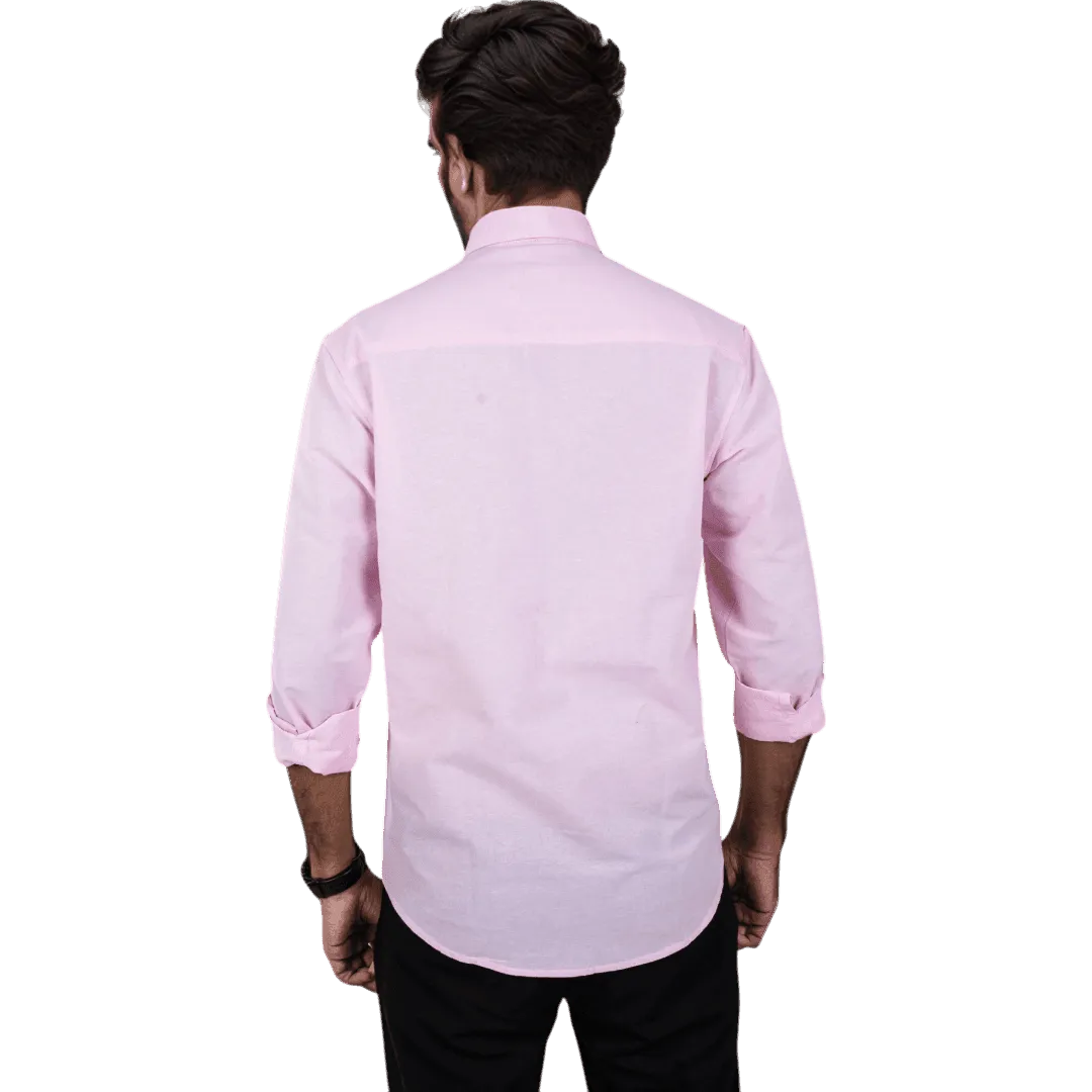 Botticelli Men Maroon Partywear Shirt - Chest Embroidery Formal Shirts (5271)