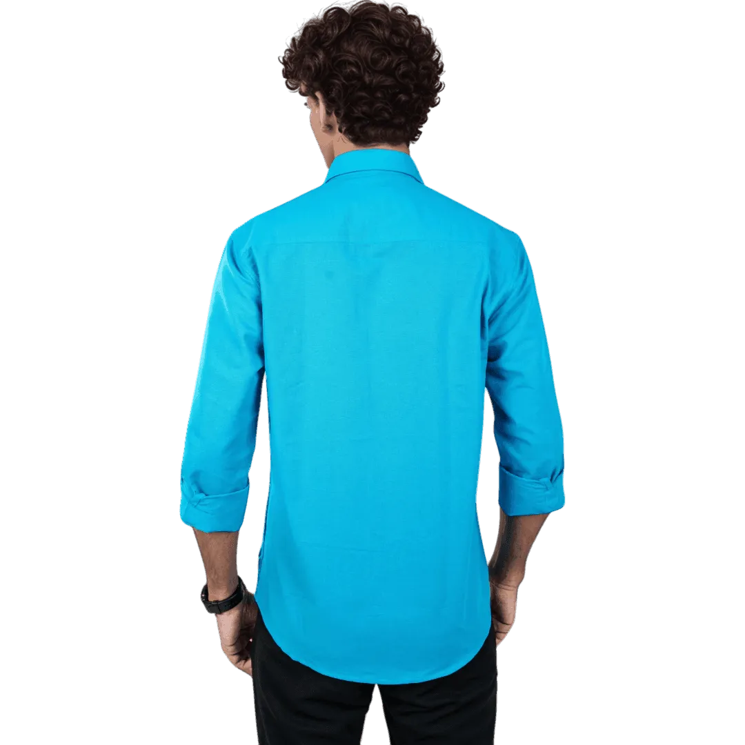 Botticelli Men Maroon Partywear Shirt - Chest Embroidery Formal Shirts (5271)