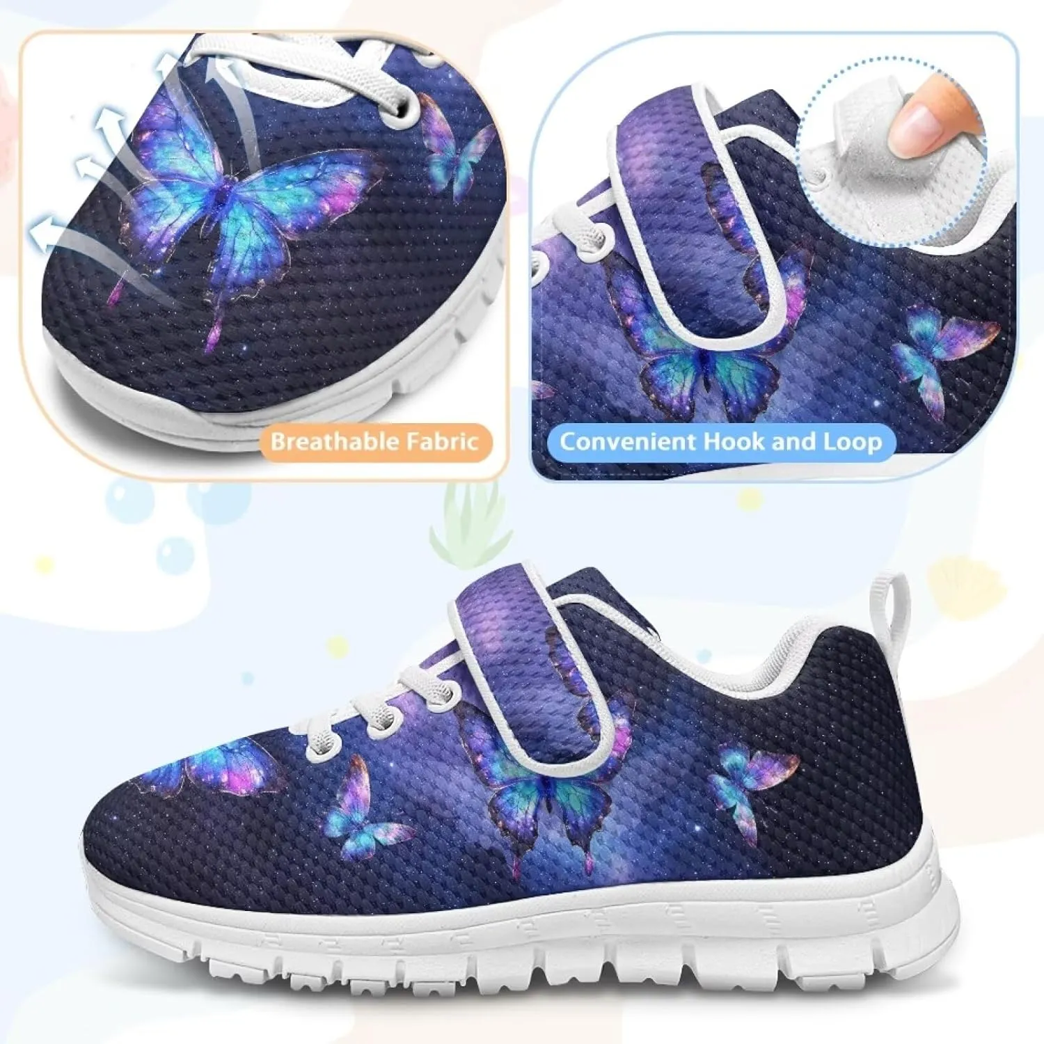 Boys Girls Animal Sneakers Lightweight Strap Athletic Running Shoes Breathable Sports Tennis Shoes for Kids US 11-15