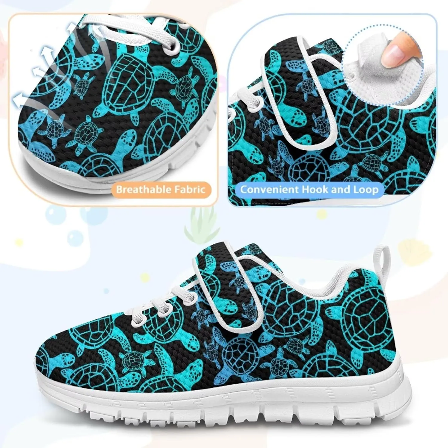 Boys Girls Animal Sneakers Lightweight Strap Athletic Running Shoes Breathable Sports Tennis Shoes for Kids US 11-15