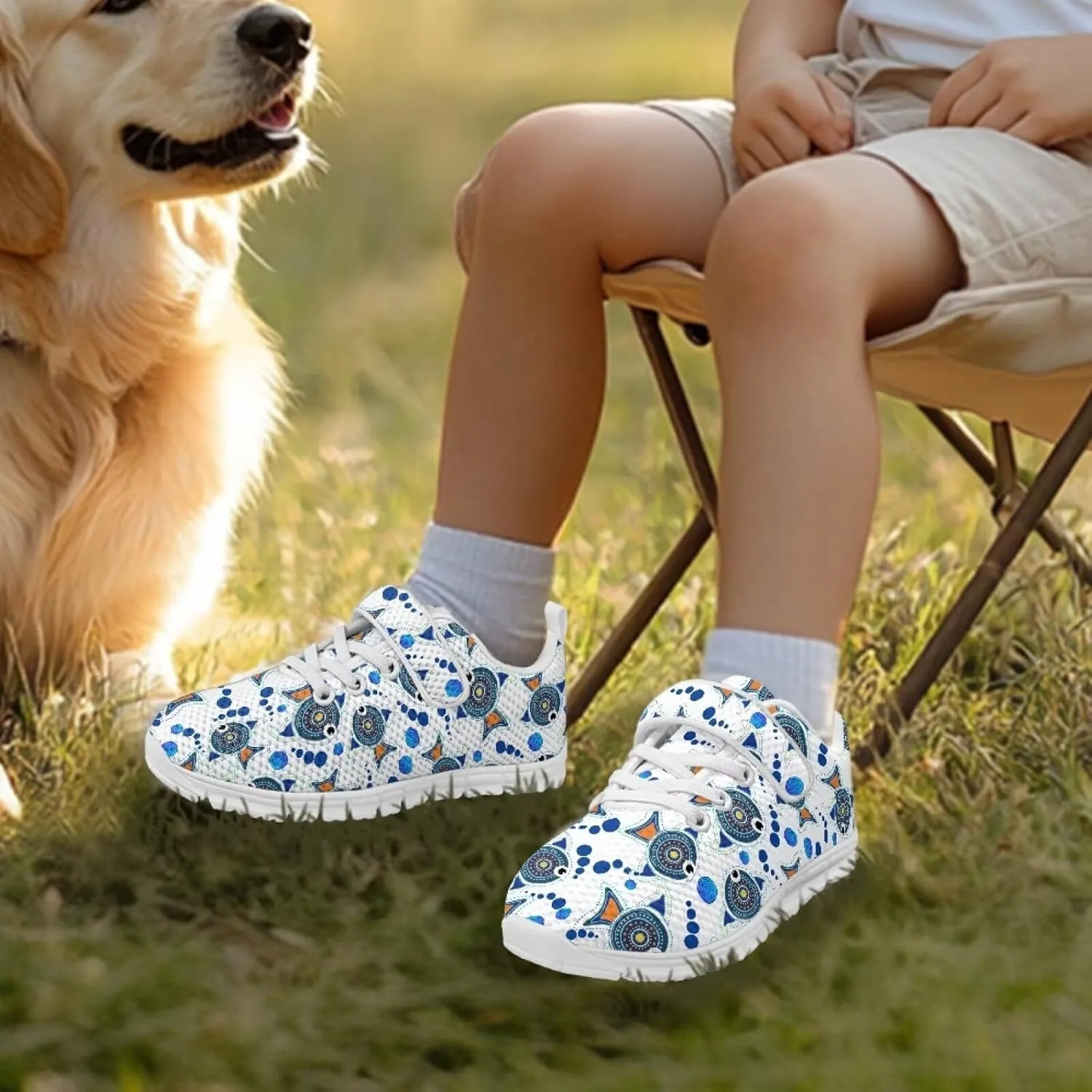 Boys Girls Animal Sneakers Lightweight Strap Athletic Running Shoes Breathable Sports Tennis Shoes for Kids US 11-15
