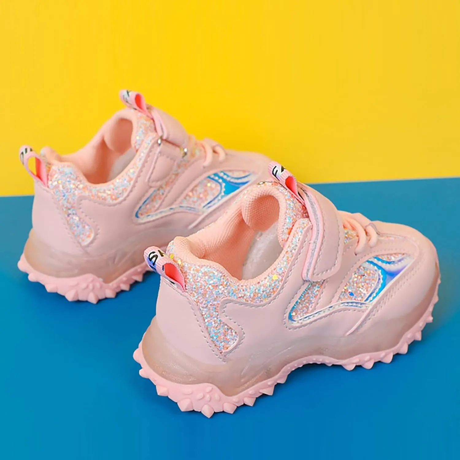 Boys Girls Sneakers Spring Autumn Non Slip Soft Sole Baby Toddler LED Flashing Lights Shoes Boys Lace-up Tennis Shoes