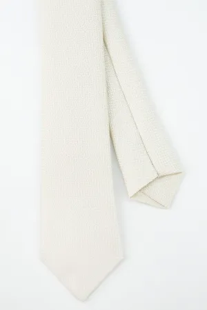 Boys' Oxford Weave Slim Tie Formal Neckwear - Ivory