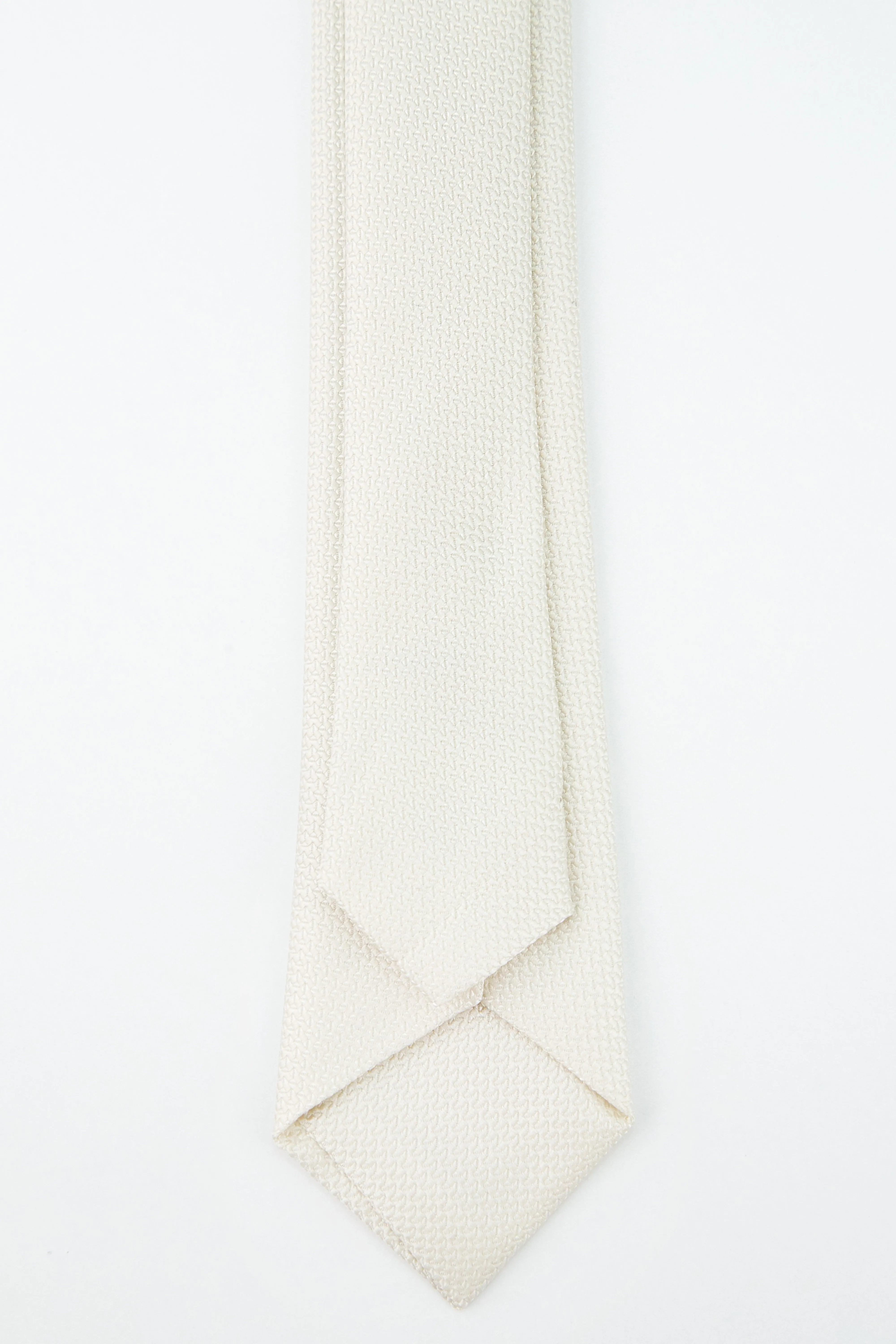 Boys' Oxford Weave Slim Tie Formal Neckwear - Ivory