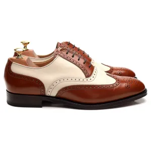 Brown White Leather Spectator Brogues UK 9 F