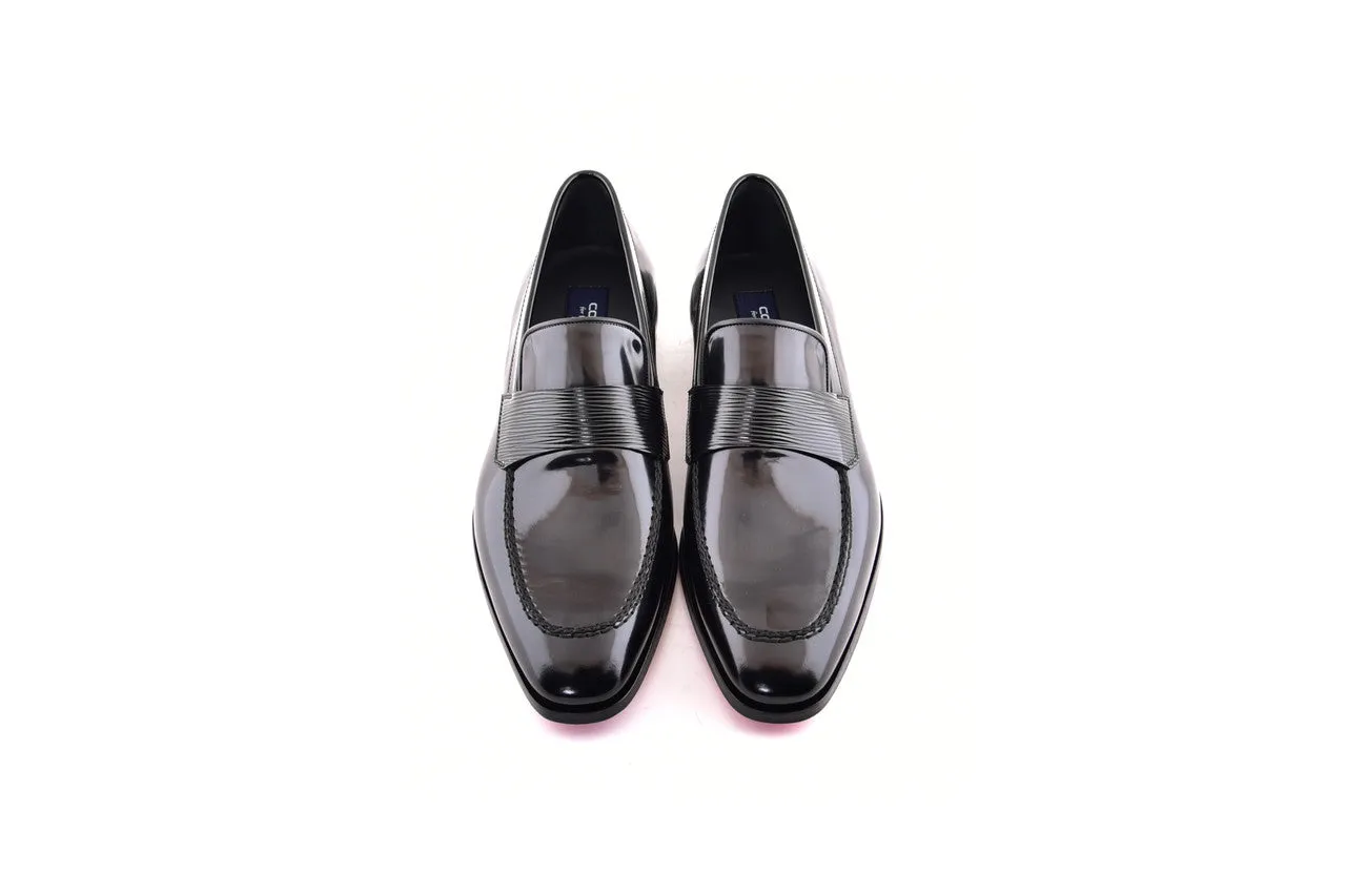 C0001103- 7425 Formal Loafer-Black Lux leather